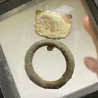 A04  Ancient Bronze Animal Head Applique  Han Dynasty                      Small