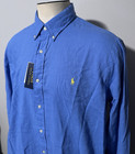 Polo Ralph Lauren Men s 2xl Classic Fit Blue Linen Cotton Long Sleeve Shirt Xxl