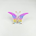 Beautiful 3 Vintage Hand Blown Glass Butterflies And Unicorn Figurines Miniature