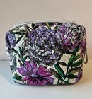 Vera Bradley Square Cosmetic Bag Lavender Meadow Nwot