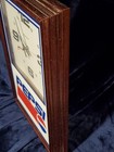 Vintage Hanover Quartz Pepsi Wall Clock Wood Trim Working Clear Glass