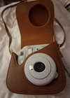 Fujifilm Instax 9 Mini Instant Film Camera With Brown Leather Case And Film