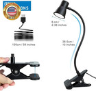 Desk Lamp Clip On Light  3 Light Mode 10 Dimmable Brightness Levels Book Light F