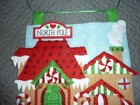 Bucilla Christmas Felt Santa At North Pole Completed Wall Hanging 17 X 13 75 
