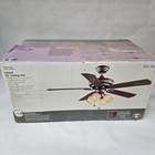 Vintage Hampton Bay 52  Ceiling Fan   Light Bronze Wood Grain 2006 New In Box