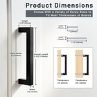 6 Pack   5 Inch Cabinet Pulls Matte Black - Stainless Steel Drawer Dresser Pu   
