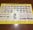 Vintage 1960 Goodyear Tire Advertising Poster Evolution Of Cars   Extras