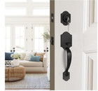 Black Front Door Handle And Deadbolt Set  Entry Door Handle And Deadbolt