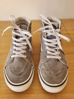 Vans Sk8 Hi Kids Youth 3 5 Gray Suede Canvas High Top Skate Sneakers Shoes