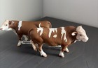 Schleich 2008 Simmental Bull Simmental Cow Steer Farm Animal Figure 5  Long New