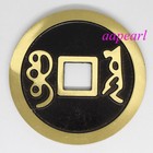 Feng Shui Coins Lucky Chinese Fortune Coin Brass Metal Ching Money Display 8cm C