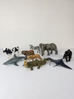 Schleich Papo Animal Figures Lot Of 9 Wildlife Safari Ocean Farm Toys
