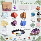 26 Pcs Crystals And Healing Stones  Healing Crystals Gift Set  7 Raw Chakra Ston