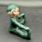 Gilner Green Pixie Elf Ceramic California Pottery 2 5  Figurine Vintage Mcm
