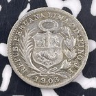 1903 Peru 1 2 Dinero Half Dinero Lot f1886 Silver 