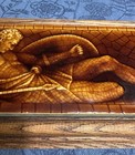 American Encaustic Tile Roman Figural Soldier Majolica Art Antique Tile 18   x6   