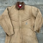 Carhartt Coveralls Vintage Red Quilted Insulated 14806 Made In Usa Size 44
