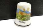 Vintage Wartburg Ceramic Thimble With Castle Design - Collectible Sewing Tool