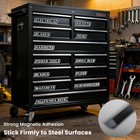 Magnetic Tool Box Labels Black For Organization Magnet Toolbox Cart Chest Acc   