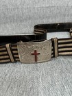 Masonic Knights Templar Belt With  in Hoc Signo Vinces  Cross Buckle And Loops