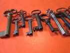 Lot Of 15 Vintage Open Barrel Skeleton Keys Fancy Ornate Antique