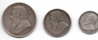 1896 South Africa Zar Silver Coin   Kruger Trio  2 Shillings  1 Shilling  6d Set