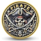 Pirate Challenge Coin - Motivational Adventure Coin With Skull Design And 