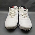 New Balance 574 Golf Shoes Mens 11 White Leather Spiked Athletic Sneakers