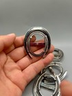 10 Nos Silver  Vintage Bolo Tie Mount  Horseshoe Cabochon  Cameo 30x 40