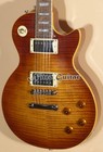 Vintage Sunburst Flame Maple Top Electric Guitar Yellow Binding Humbucker Pickup