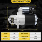 17986 Starter Motor For Chevrolet Traverse 2009-2016 Gmc Acadia 2007-2016 3 6l