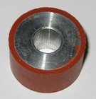3 4  Dia  Rubber Coated Aluminum Roller - 8 Mm Bore - 22 Mm Dia  - 12 5 Mm Thick