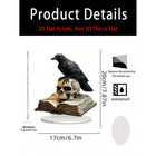Gothic Raven Skull Book Flat Acrylic Desktop Decor Halloween Dark Academia Small