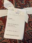 Pottery Barn Talia Paisley Euro Pillow Sham Cotton Percale 26x26 New Red Multi