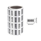 5001 To 6000 Consecutive Number Stickers Inventory Label Black Numbers 1000pcs