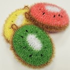 100  Handmade Dish Scrubber Crochet Kiwi Design Dishwash Scrubbies 3 Set