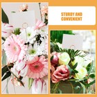  40pcs Round Floral Picks Stick Clip Floral Card Holder Picks Wedding Photo