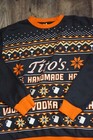 Tito s Vodka Sweatshirt Ugly Christmas Sweater Men Embroidered Logo Medium Black