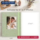 5x7 Photo Album  Slip In Fabric Cover Scrapbook With Front Window  Holds 52 Phot