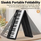88key Portable Piano Keyboard For Beginners With 190 Rhythms  Mic   Stand