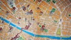 Vintage Color Fold Out Street Map Florence  Italy Early 1970s Hotels Restaurants