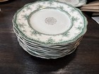 Green  Transferware John Maddock   Sons Salad Plate  Hamilton Wide  Rim England