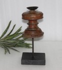 Antique Wooden Paga Leg Candle Holder Stand Original Old Hand Carved