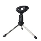 Adjustable Metal Tripod Desktop Table Mic  Clip Holder Stand