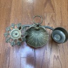 Antique Brass Toothbrush  Cup Holder And Soap Dish Bathroom Fixture Victorian