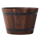  13 5 In Wood Whiskey Barrel Planter