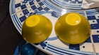 Emalox Norway Vintage  Mcm Set Of  2-  8  X 3 1 4  Aluminum Bowls Yellow 