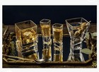 Joyjolt Carre Square Martini Glasses 8oz Steamless Cocktail 2  Glasses