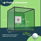 10ftx10ft Golf Practice Net Cage Metal Frame Hitting Net Kit Training Simulators