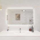 48   Led Bathroom Mirror  Anti-fog Lighted Wall Mounted Mirror Frameless 48x30